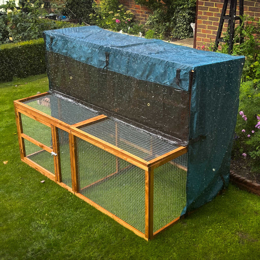 4ft guinea pig hutch cover kendal hutch and run in the garden