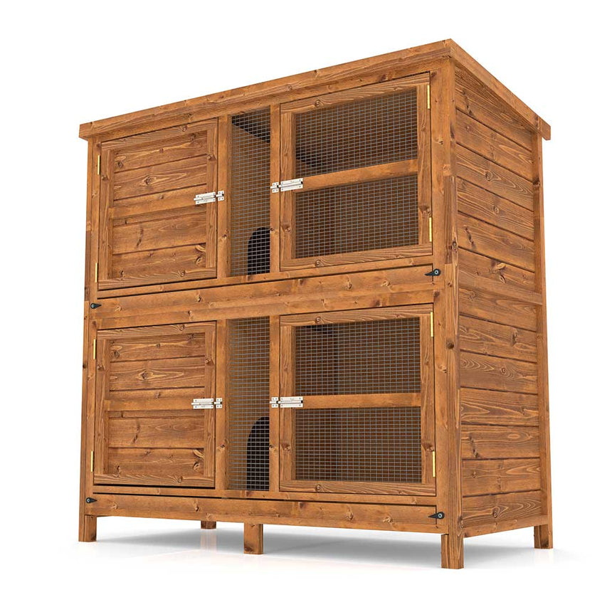 4ft Two Tier Rabbit Hutch - Home & Roost