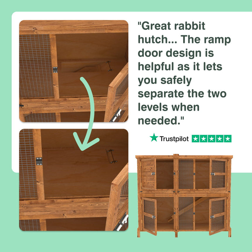 5ft Chartwell Double Rabbit Hutch
