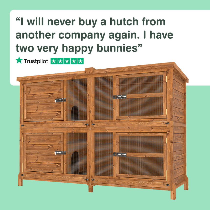 6ft Chartwell Two Tier Rabbit Hutch - Two Separate Living Areas To Keep Pets Apart