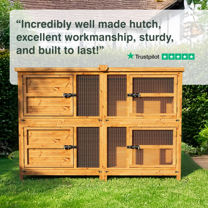 6ft Chartwell Two Tier Rabbit Hutch - Two Separate Living Areas To Keep Pets Apart