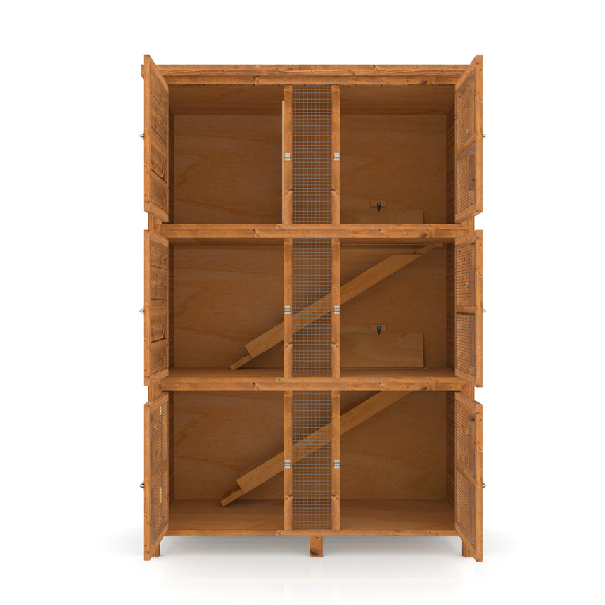 4ft Chartwell Triple Rabbit Hutch - Home & Roost