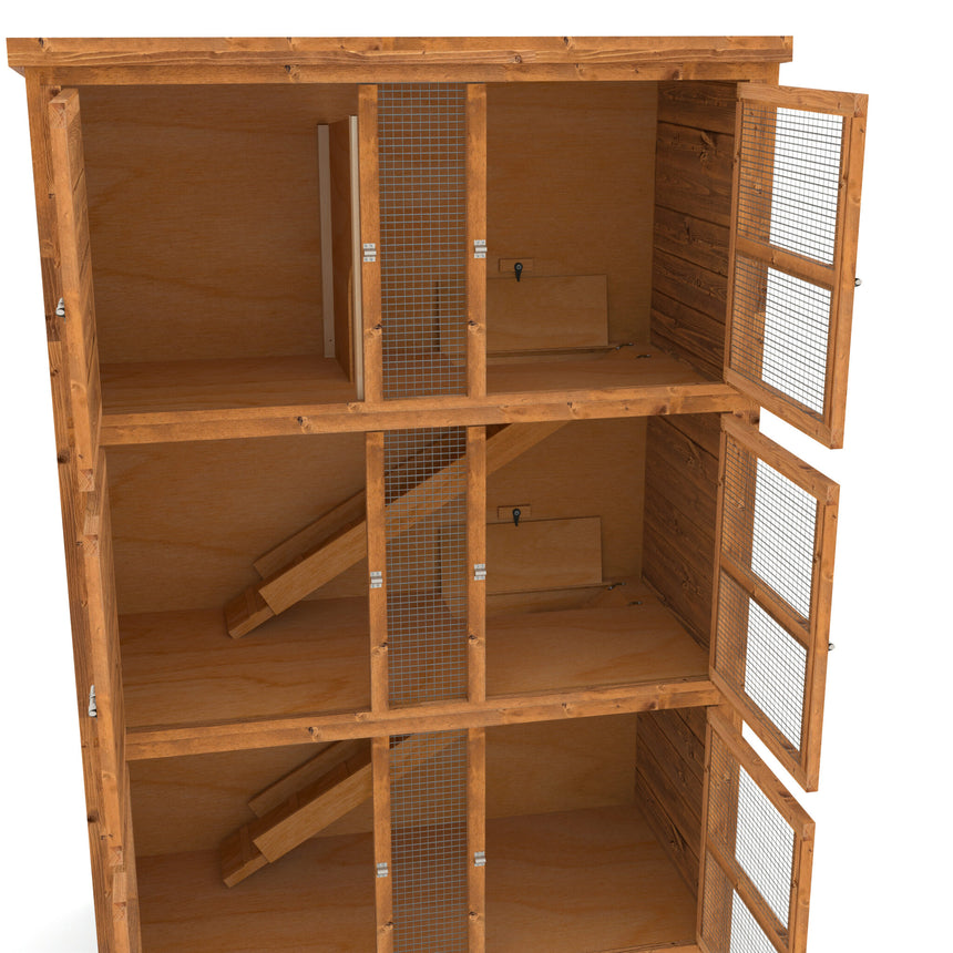 4ft Chartwell Triple Rabbit Hutch - Home & Roost