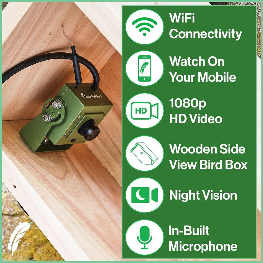 WiFi Side View Bird Box Camera Complete Pack