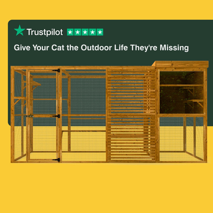 XL outdoor wooden catio with 5 star reviews