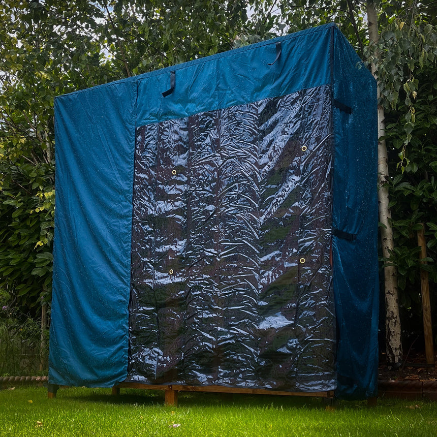 guinea pig hutch cover 4ft triple stormy weather protection