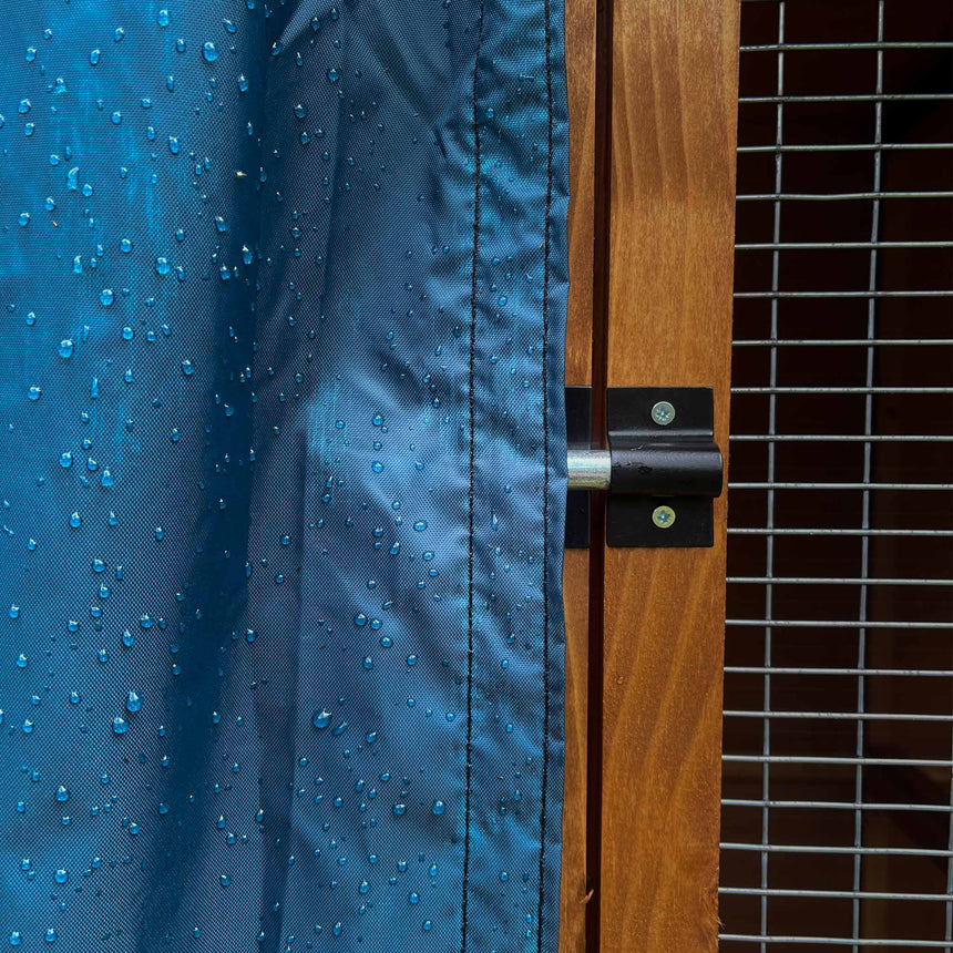 guinea pig hutch cover 4ft triple velcro front panel to gain acces to front doors