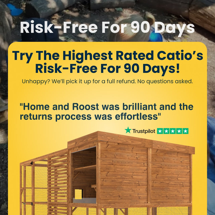 XL catio with 90 day free returns