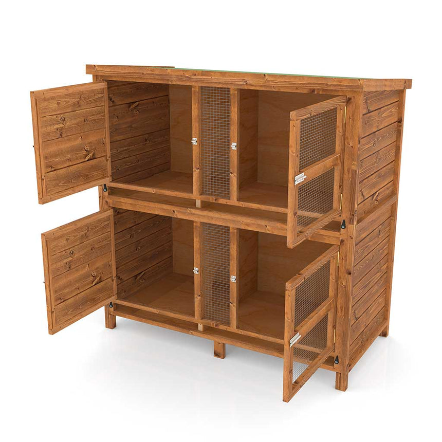 4ft Two Tier Rabbit Hutch - Home & Roost