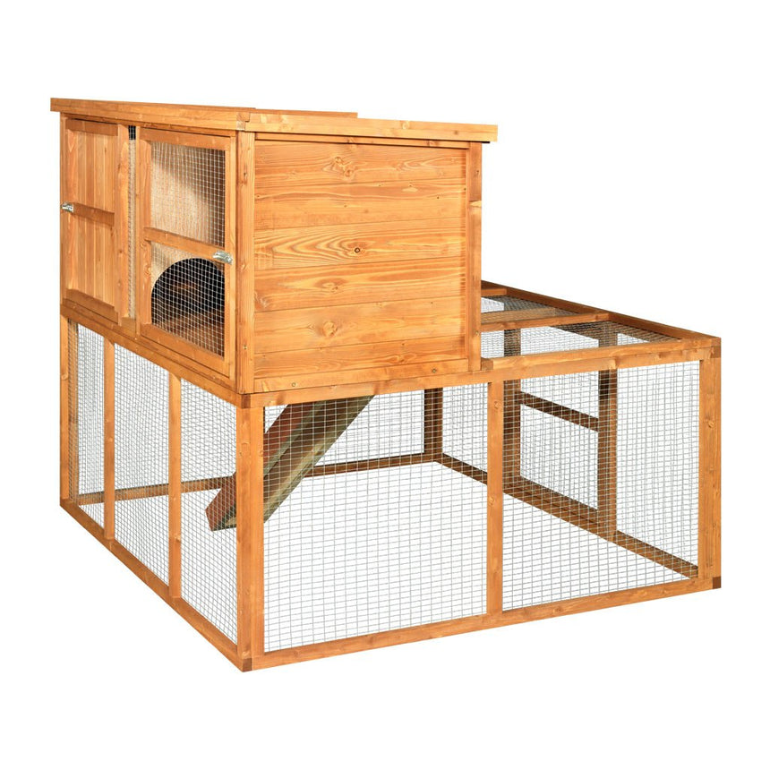 4ft Kendal Guinea Pig Hutch and Run Combo | The Best 4ft Hutch & Run For Compact Spaces | Deepest 4ft Hutches On The Market - Home & Roost