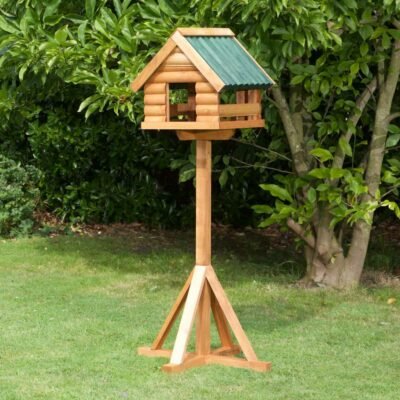 Fordwich Green Wild Garden Bird Table | Unique Log Lap Design | Delivered In Only 2 Parts - Home & Roost