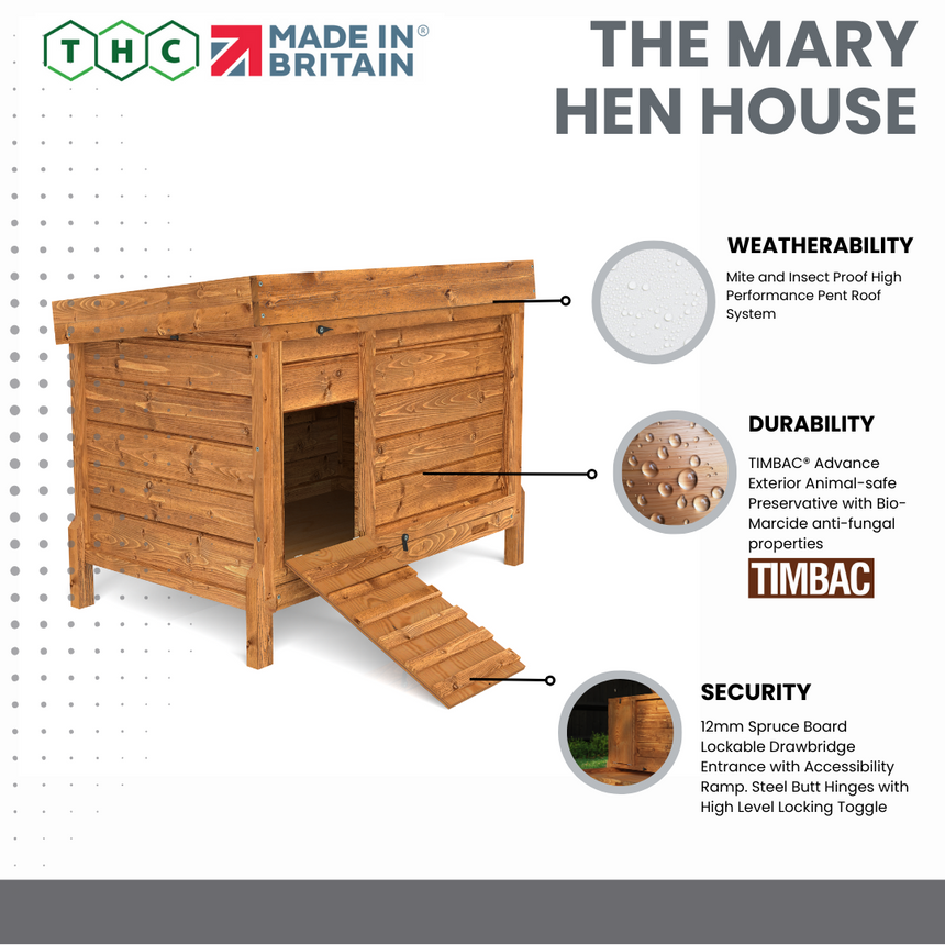 3ft Mary Hen House - Home & Roost