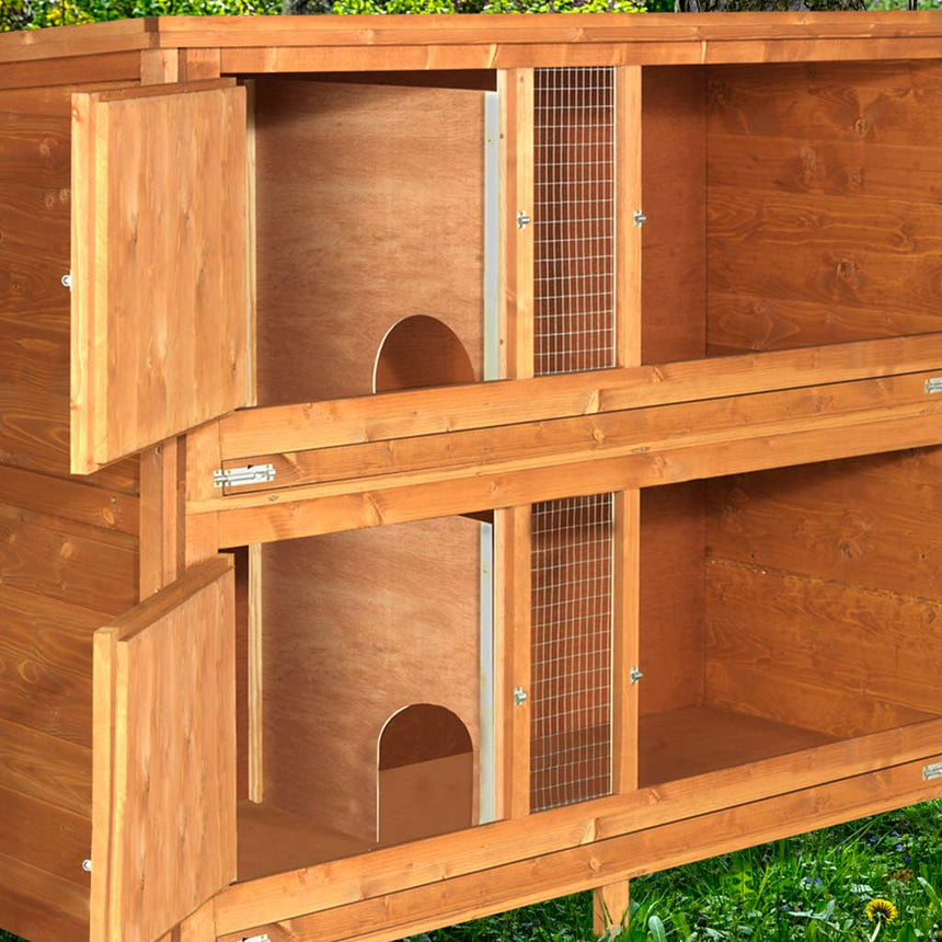 4ft Two Tier Rabbit Hutch - Home & Roost