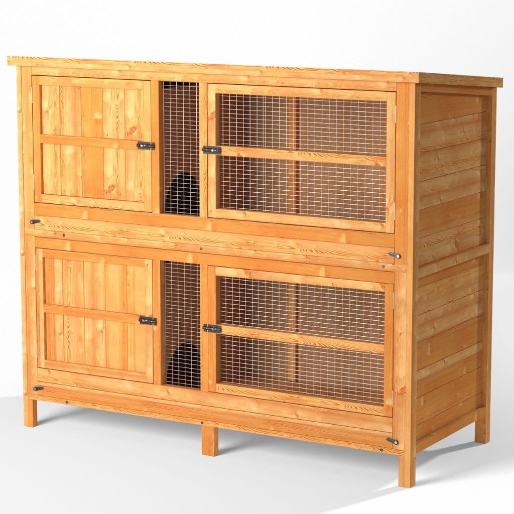 4ft Chartwell 2 Tier Guinea Pig Hutch side view