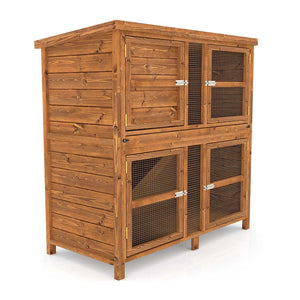 4ft Double Luxury Rabbit Hutch - Home & Roost