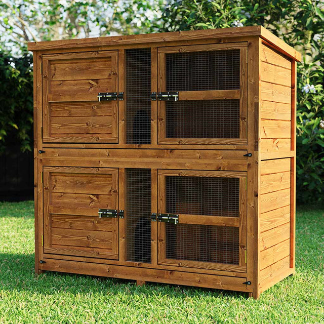 4ft Two Tier Rabbit Hutch - Home & Roost