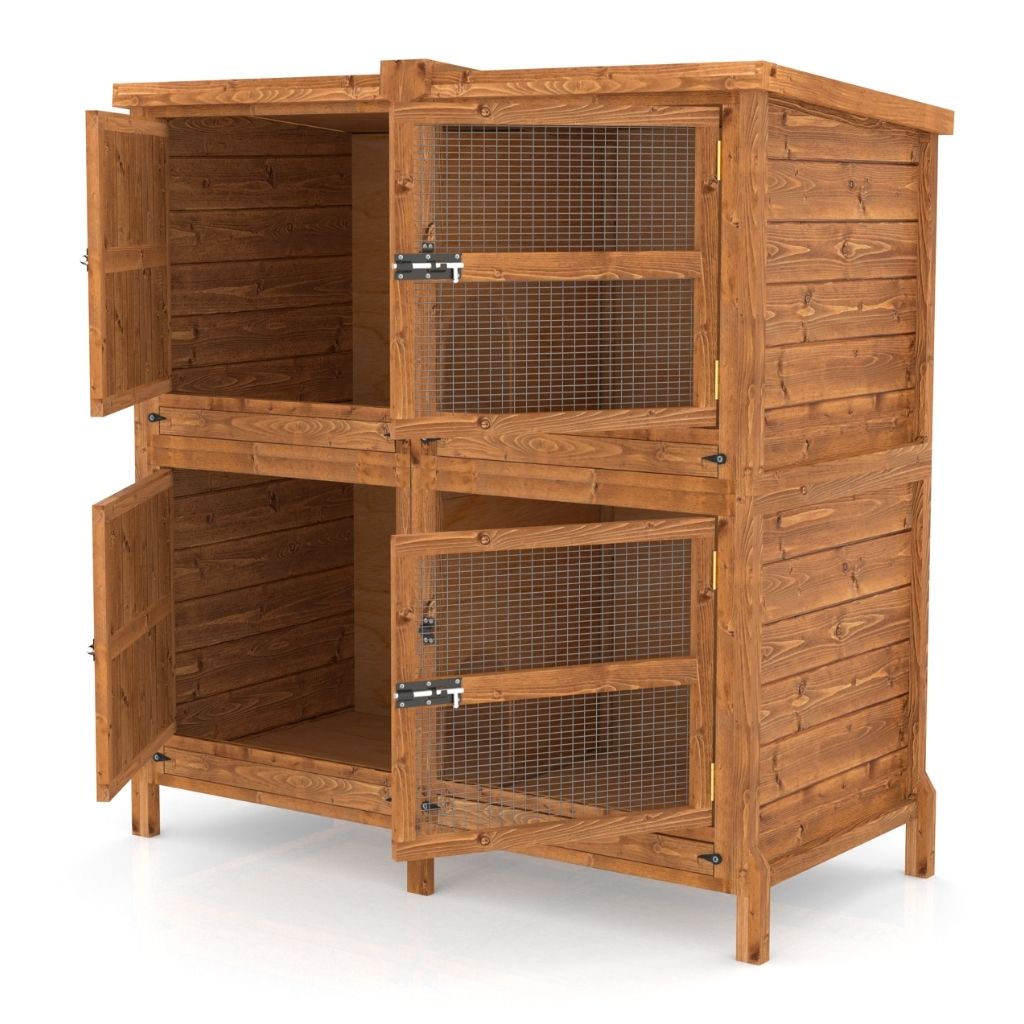 Chartwell 4ft Two Tier Rabbit Hutch For Keeping Pets Separate