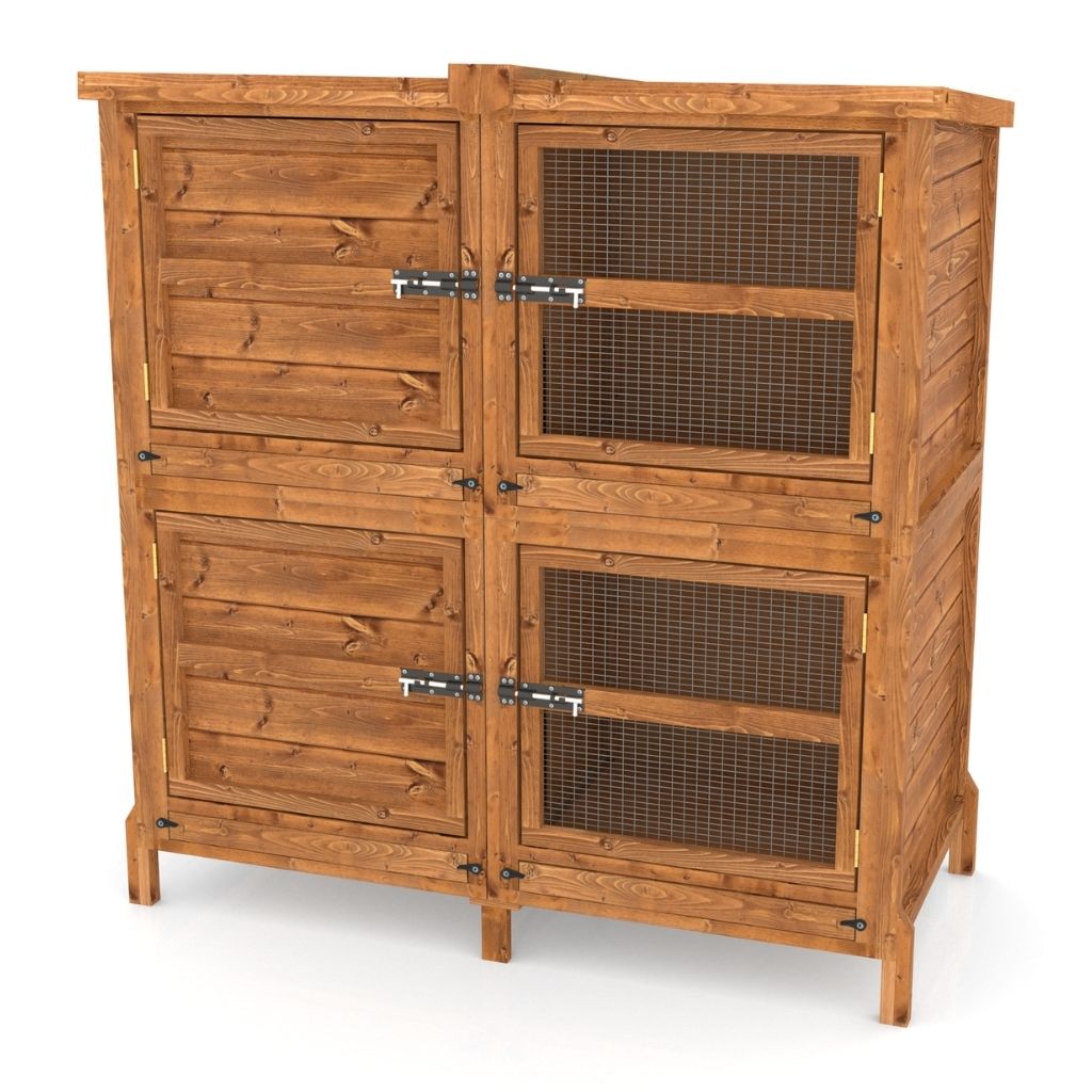 Chartwell 4ft Two Tier Rabbit Hutch For Keeping Pets Separate