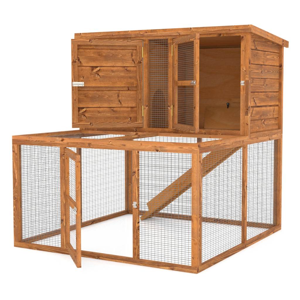 4ft Kendal Guinea Pig Hutch and Run Combo