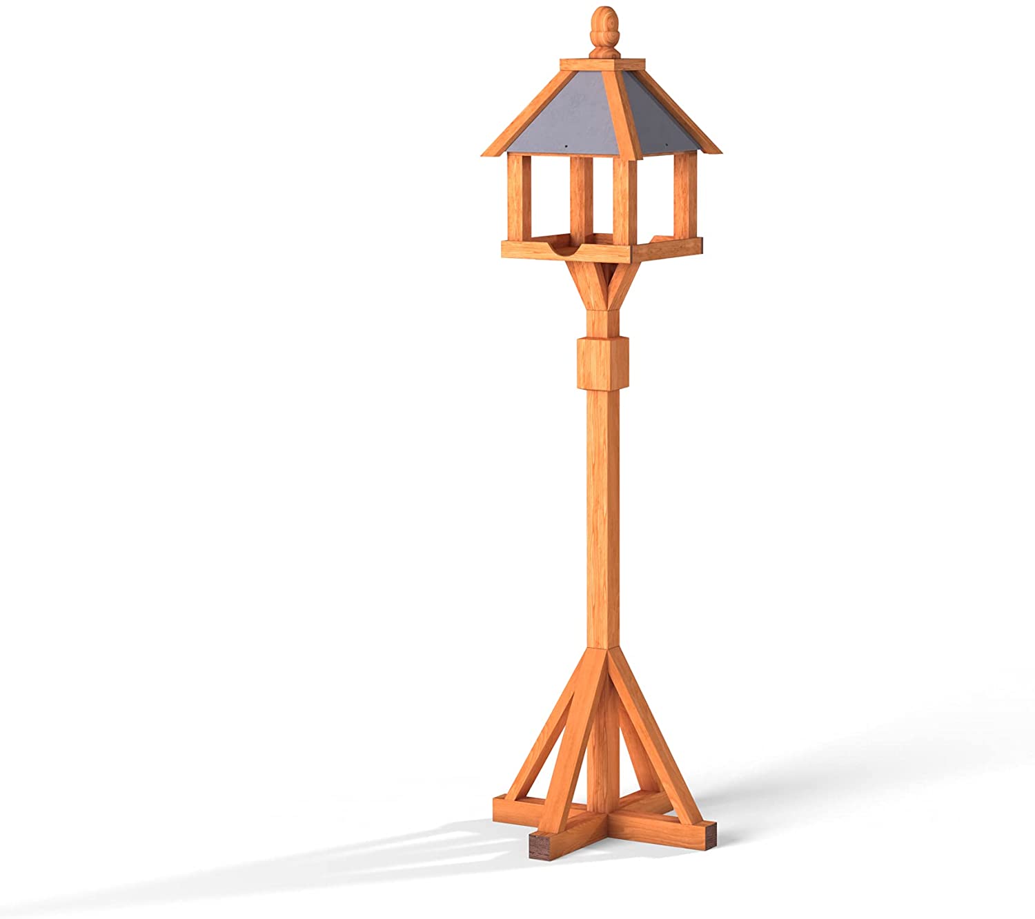 Wooden Bird Table with Slate-Effect Roof | Shop Now & Get Free Gifts ...