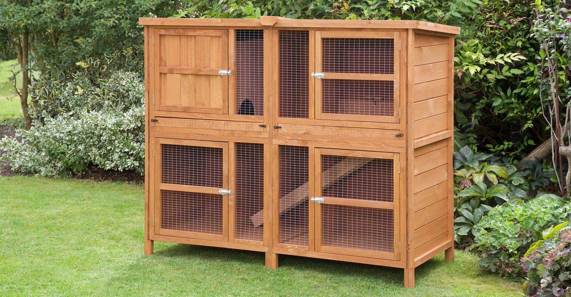 5ft Double Rabbit Hutch Big Space Made in UK Shop Now Home Roost