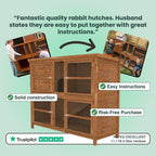 The Sandhurst 5ft Double Rabbit Hutch