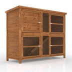5ft double guinea pig hutch, Sandhurst wooden, offering a spacious and durable shelter for guinea pigs