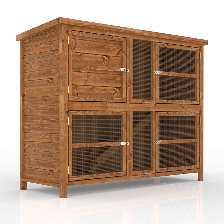 5ft double guinea pig hutch, Sandhurst wooden, offering a spacious and durable shelter for guinea pigs