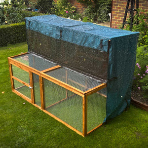 5ft rabbit hutch cover kendal hutch and run rolled down front panel