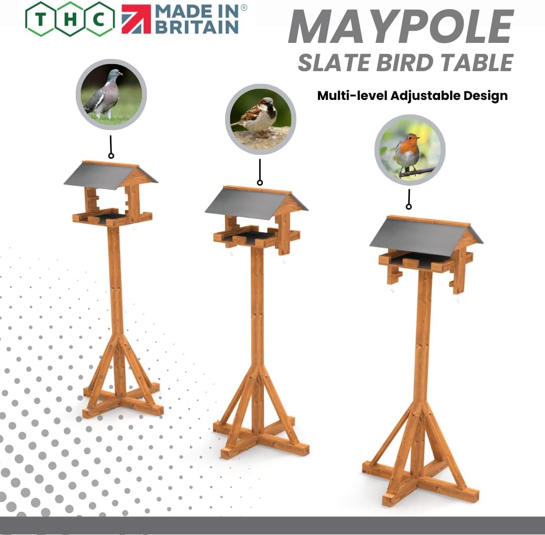 Maypole Slate-Effect Bird Table