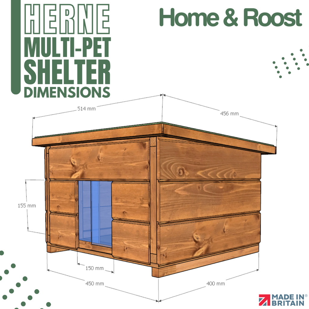 Herne Multi-Pet Animal Shelter With Twin Entrances