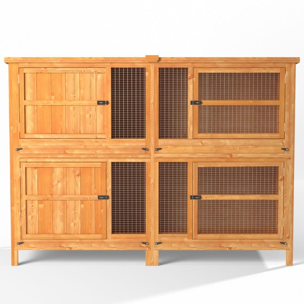 6ft Chartwell 2 Tier Rabbit Hutch | Keeps Pets Separate | Thick T&G Si ...