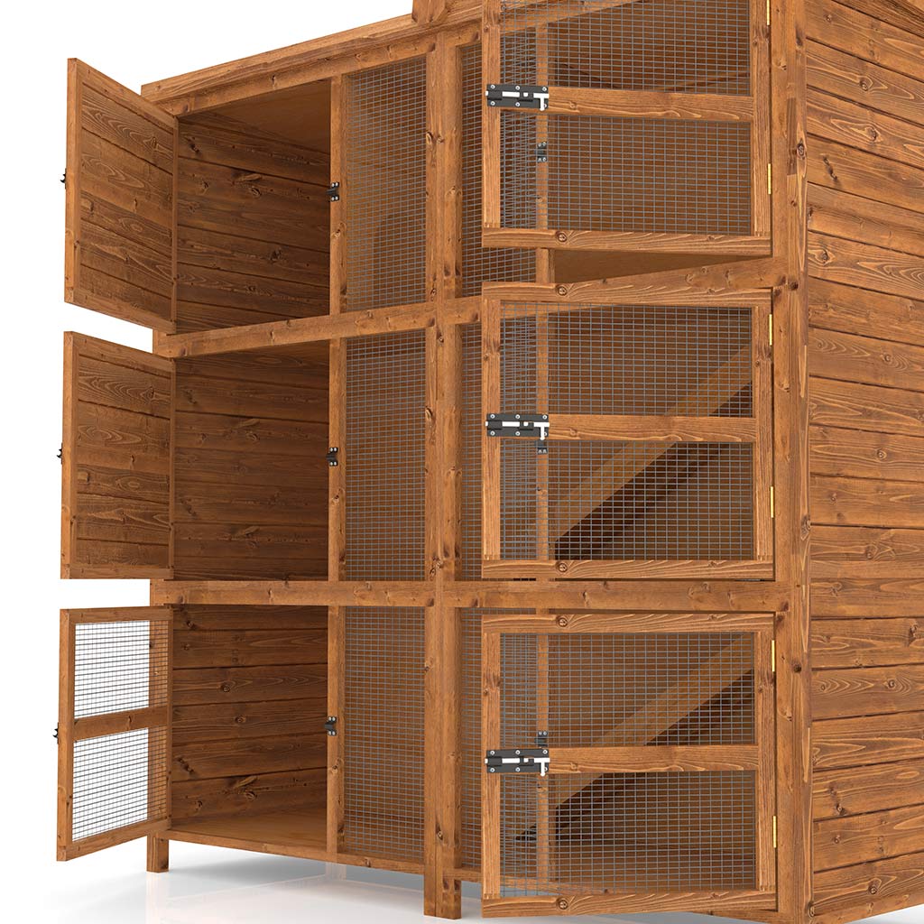 6ft Chartwell Triple Rabbit Hutch