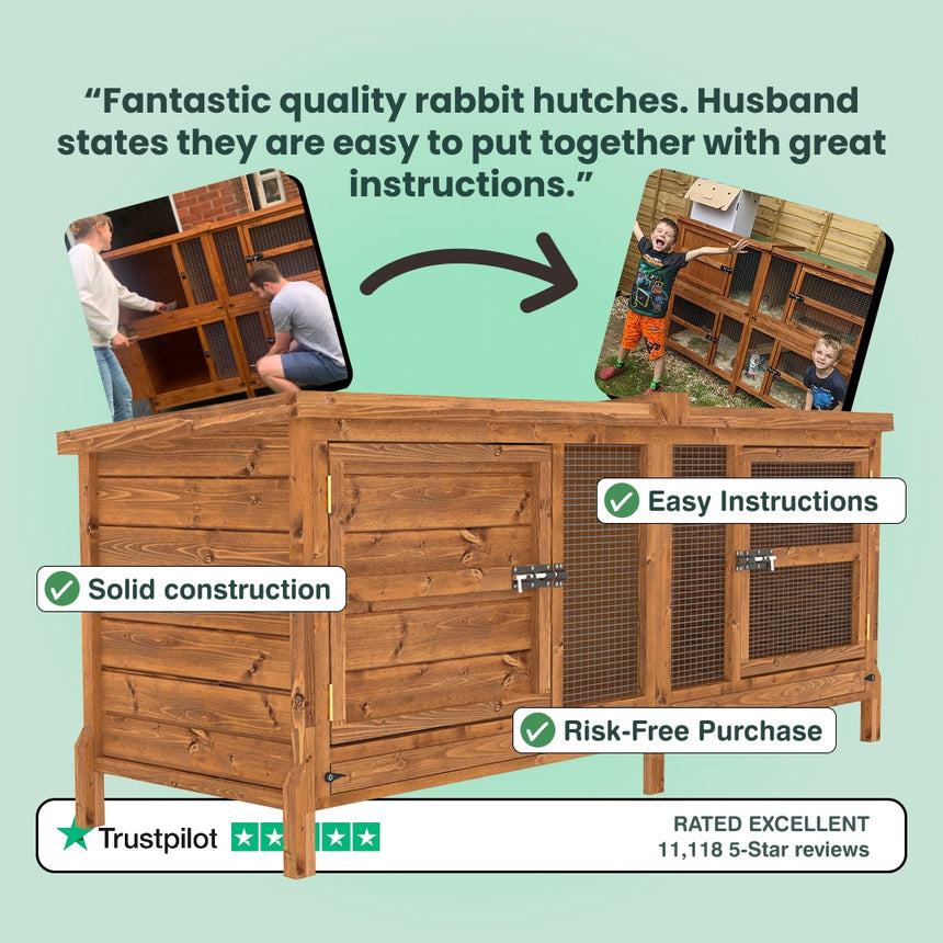6ft Chartwell Single Luxury Rabbit Hutch
