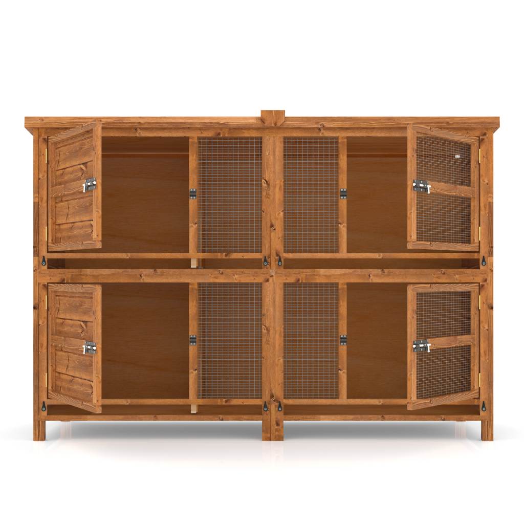 6ft Chartwell 2 Tier Rabbit Hutch | Keeps Pets Separate | Thick T&G Si ...