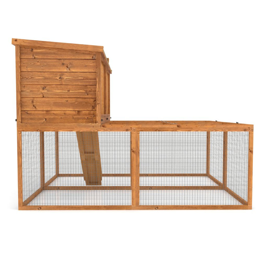 6ft Kendal Guinea Pig Hutch & Run Combo - Hutch Can Face Forward & Backwards