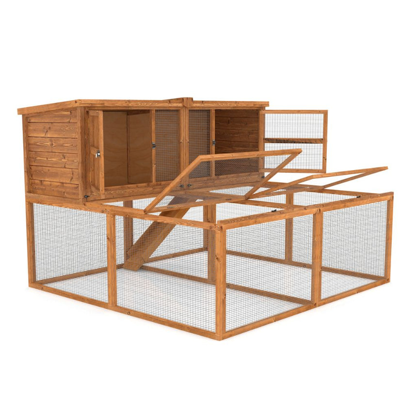 6ft Kendal Guinea Pig Hutch & Run Combo - Hutch Can Face Forward & Backwards