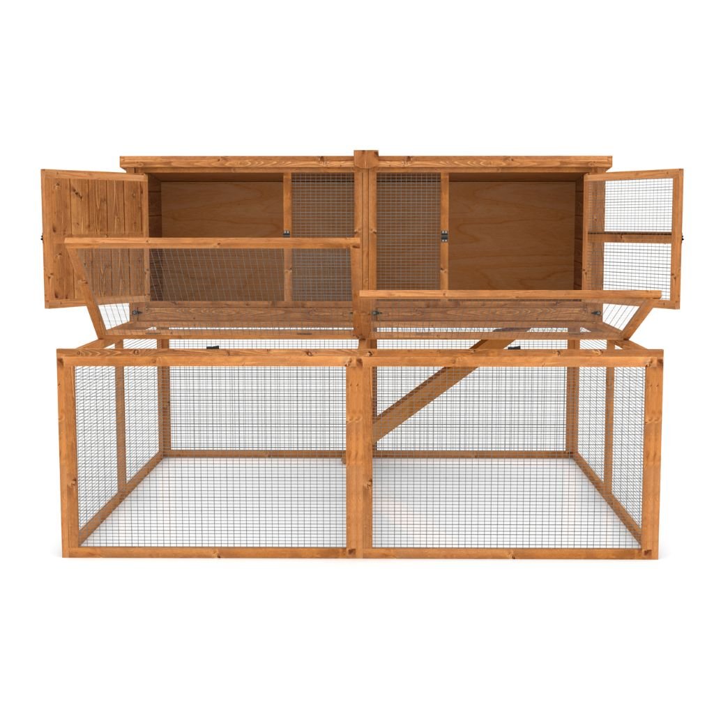 6ft Kendal Guinea Pig Hutch & Run Combo - Hutch Can Face Forward & Backwards