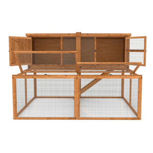 6ft Kendal Guinea Pig Hutch & Run Combo - Hutch Can Face Forward & Backwards