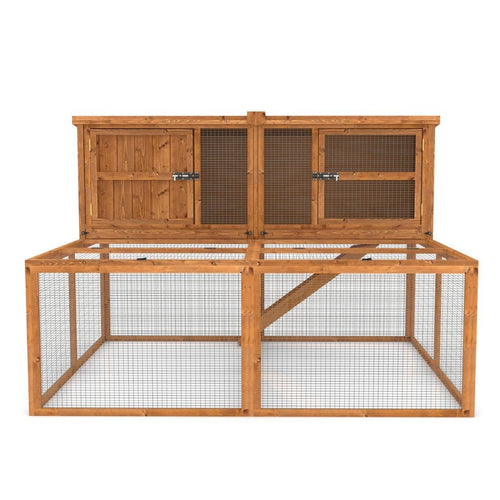 6ft Kendal Guinea Pig Hutch & Run Combo - Hutch Can Face Forward & Backwards
