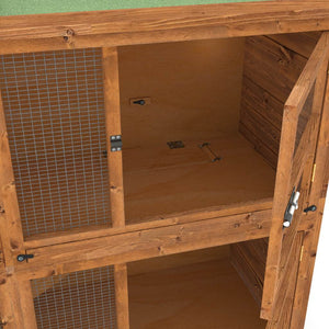 6ft Chartwell Double Rabbit Hutch | Huge Living & Playing Area | Thick T&G Side Panels & Solid Sleeping Area Door