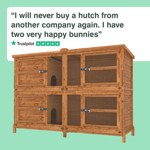 6ft Chartwell Two Tier Rabbit Hutch - Two Separate Living Areas To Keep Pets Apart