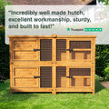 6ft Chartwell Two Tier Rabbit Hutch - Two Separate Living Areas To Keep Pets Apart