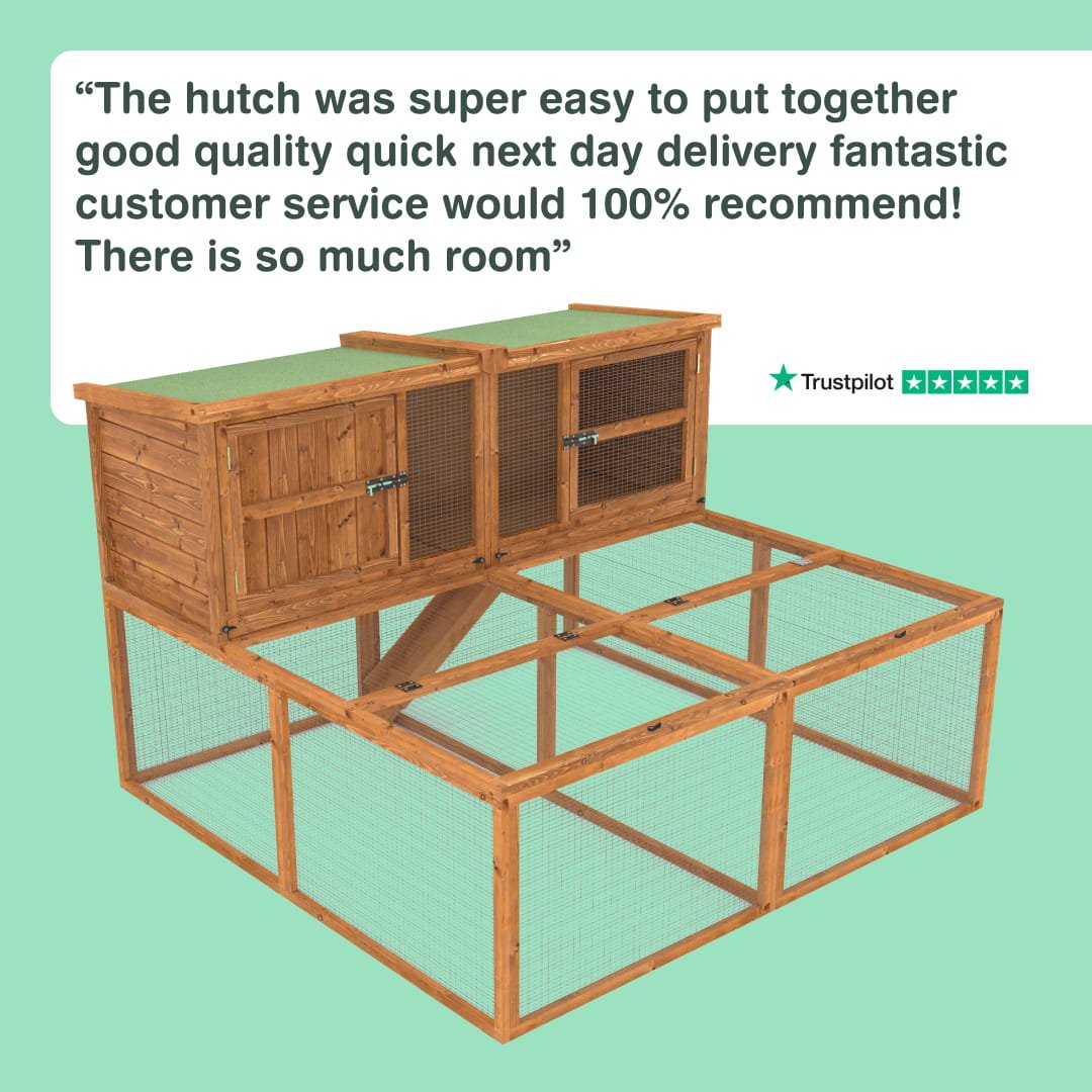 6ft Kendal Rabbit Hutch and Run Combo