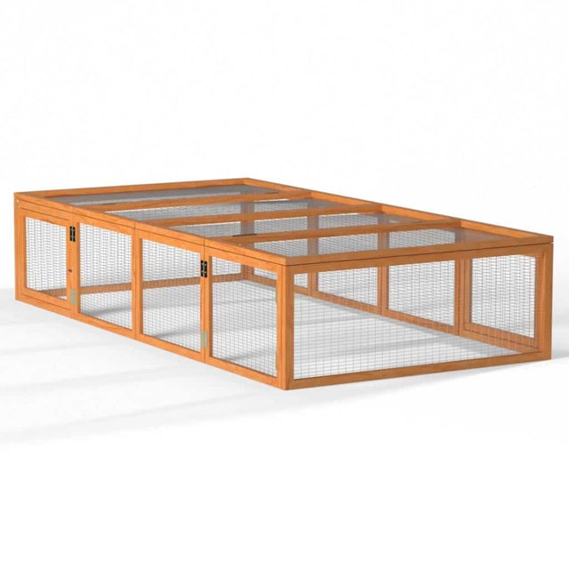 7.7ft XL Folding Canterbury Tortoise Run | Folds Away After Every Use | Hand Made Wooden Outdoor Tortoise Enclosure - Home & Roost