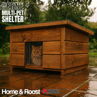 Herne Multi-Pet Animal Shelter — Perfect for Cats, Rabbits, Guinea Pigs, and Other Small Animals
