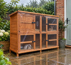 6ft Chartwell Double Rabbit Hutch Weathershield