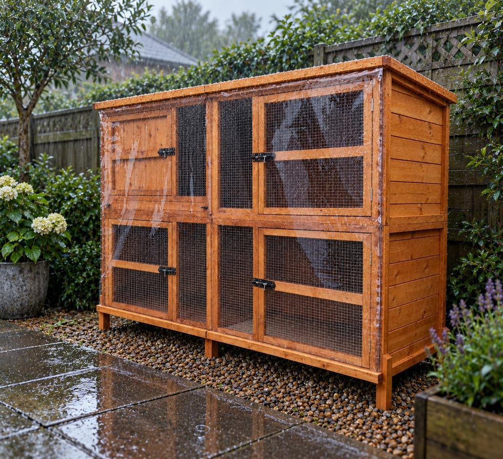 6ft Chartwell Double Rabbit Hutch Weathershield