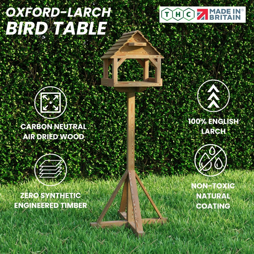 Oxford Larch Wild Bird Table | Durable And Resilient Against British Weather | Introductory Offer