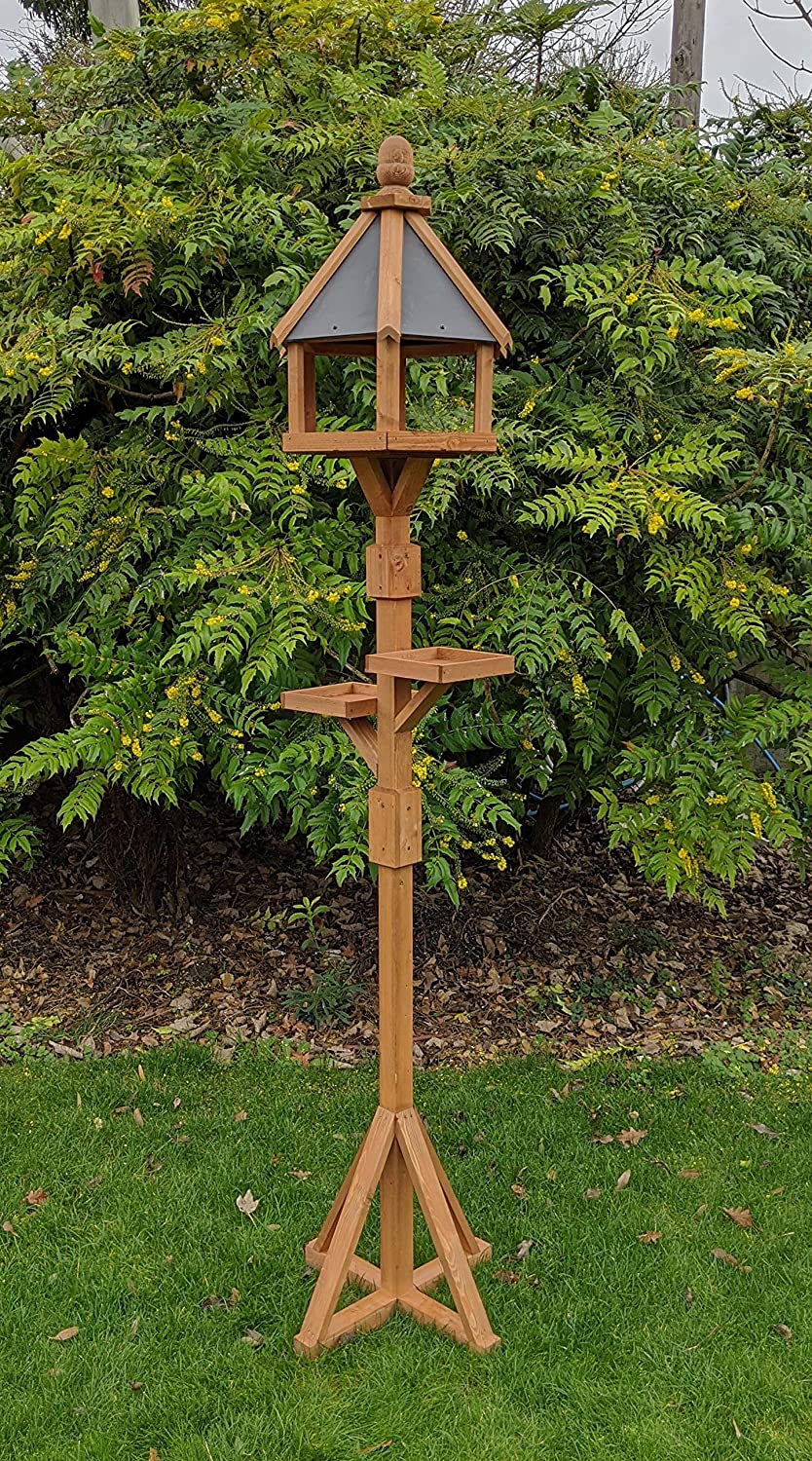 Kinloch Deluxe 7ft Bird Table | Slate Effect Roof | One Of The Tallest Bird Tables Around!